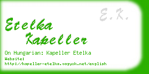 etelka kapeller business card